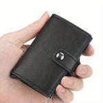 Automatic Elastic Credit Card Holder Mens Wallet Double Layer Aluminum Alloy Credit Card Holder Fashion Simple Metal Credit Card Holder