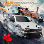 LinkMejor 8601 8602 RTR 1/24 2.4G 4WD 30km/h Drift RC Car GTR High Speed Racing LED Light On-Road Vehicles Models Toys