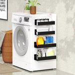 4pcs Magnetic Storage Rack with Hooks Punch-Free Household Kitchen Refrigerator Washing Machine Side Hanging Storage
