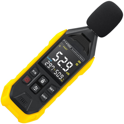 LinkMejor FDM01 High-Precision Digital Noise Decibel Meter 31.5Hz-8.5KHz Range 30-130dB Fast Slow Response Top Rated Acoustic Analysis Tool