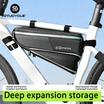 LinkMejor Waterproof Bicycle Frame Bag Expandable Storage Lightweight 0.2kg Reflective Safety Bike Top Tube Pouch Cycling Accessories