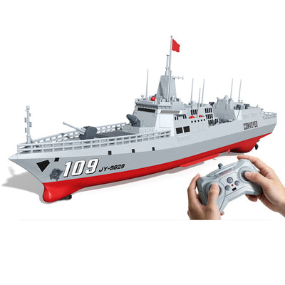 LinkMejor S28 RTR 2.4G RC Boat Destroyer Majestic Warship Silhcuette Sailing Simulation Realistic Ship Water Spray Two Speed Remote Control Vehicles Models Toys