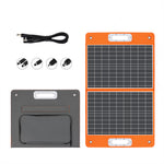 [US Direct] FlashFish 18V 60W Foldable Solar Panel Portable Solar Charger with DC Output USB-C QC3.0 for Phones Tablets Camping Van RV Trip