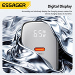 [GaN Tech] ESSAGER ES-CD56 100W 3-Port USB PD Charger with Digital Display USB-A+2USB-C PD3.2/3.0 QC2.0/3.0/4.0 SCP FCP PPS AVS AFC Fast Charging Wall Charger Adapter EU Plug for iPhone 17 17Pro 16 Pro Max 15 14 13 for Huawei Mate XTs for OPPO for VIVO