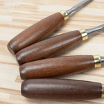 LinkMejor 12pcs Wood Carving Chisel Set Walnut Handle 65Mn High Carbon Steel Sharp Blade Professional Woodworking Carving Tools