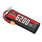 LinkMejor 2S 7.4V 6200mAh 60C 45.88Wh LiPo Battery XT60 Plug for RC Car