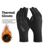 WEST BIKING Winter Touchscreen Fleece Thermal Cycling Gloves Windproof Non Slip Soft Comfy Extended Wristband Bike Gloves