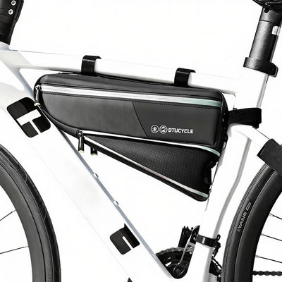 LinkMejor Waterproof Bicycle Frame Bag Expandable Storage Lightweight 0.2kg Reflective Safety Bike Top Tube Pouch Cycling Accessories
