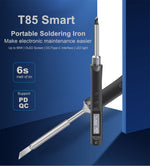 T85 Smart Soldering Iron PD9-20V DC12-24V 96W Fast Heating OLED Display Type-C Interface Best for Electronics DIY