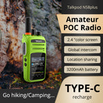 Talkpod N58plus 4G Amateur POC Walkie Talkie Smart 9.0 Android GPS Location Sharing Long Battery Type-C Fast Charging Bluetooth PTT Support Wireless Two-Way Radio with 2.4Inch HD Touch Screen