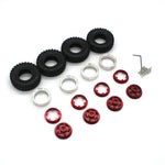 4PCS Upgraded RC Car Parts Tires Metal Wheel Rims for JXC LR1801 1/18 Rock Crawler Off-Road Truck Vehicles Models Spare Replacement Accessories