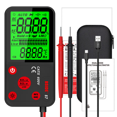 LinkMejor S7 Smart USB Charge Multimeter Digital Profesional AC DC Voltage Tester Auto Range Resistance Hz NCV True RMS Digital Multimetro S7