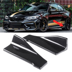 2pcs 35cm Carbon Fiber Universal Car Side Skirt Rear Bumper Lip Splitter Winglet Aprons Mudguards