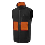 LinkMejor 9 Zones Heating Vest for Men USB Charging Thermal Electric Heated Sleeveless Stand Collar Coat Washable