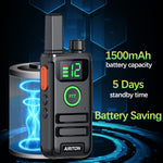 2Pcs LinkMejor AI-D1 Walkie Talkies UHF 400-470MHz Dual PTT Ultra Slim Type-C Rechargeable LED DisplayVOX Wireless Frequency Copy Two-way Ham Radio