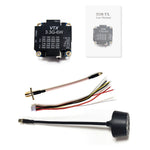 3.3GHz 6W VTX 16CH FPV Video Transmitter Adjustable Power 25-6000mW FPV Transmitter W/Fan MMCX Antenna for Racing Drones