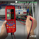 LinkMejor O9 2*50MHZ Dual Channel 3in1 Oscilloscope Multimeter Signal Source 3.98inch TFT Display Oscope Meter Handheld Oscilloscope 250MSa/s Sampling Rate with Waveform Save and View Function
