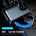 360° Adjustable Car Cup Holder Extender Multi-Function Drink Holder with Food Table Snack Base Tray Coffee  Burger Storage Box Small Table
