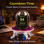 LinkMejor Smart Clock WiFi Weather Time Display Crypto Stock Monitor RGB LED Desk Clock Multi Function