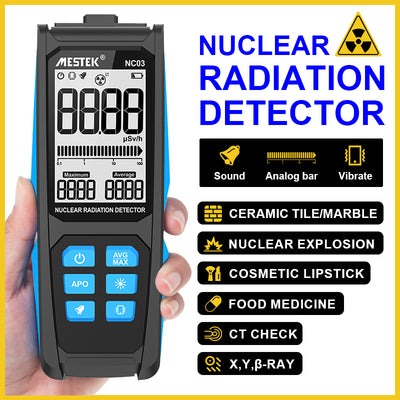 Mestek Nuclear Wastewater Geiger Counter Nuclear Radiation test Dosimeter X γ β ray Radioactivity Tester Marble Radioactive Tester