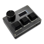 3 Key USB Wired Keyboard Programmable LCD Screen RGB Lighting Rotary Encoder for Designers Gamers Creators
