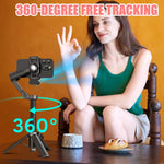 LinkMejor X3 3-Axis AI Tracking Anti-Shake Gimbal Stabilizer Built-in Telescopic Rod with Light and AI Module for Smartphone