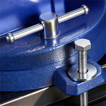 6 Inch Heavy Duty Bench Vise With Anvil And Swivel Base 160mm Jaw Opening Industrial Workholding Clamp For Woodworking And Metalworking
