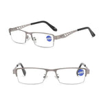 1 Pair Half Frame Anti-blue light HD Reading Glasses Business Style Men's Presbyopia Eyewear Glasses