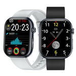ET587 1.96inch AMOLED Display ECG Function Micro-physical Examination SOS Emergency bluetooth Call Heart Rate Blood Pressure Blood Oxygen Monitor Sleep Body Temperature Measurement Women's Health Multi-sport Modes IP68 Waterproof Smart Watch