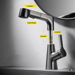 2 Water Mode Kitchen Faucet Pull Out Faucet Liftable Pull Out Sprayer for Bathroom Kitchen Sink Anti-splash Hot & Cold Dual Control