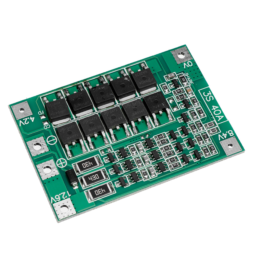 LinkMejor 3S 40A 18650 Lithium Battery Charger Protection Board 11.1V 12.6V PCB for Drill Motor with Balance