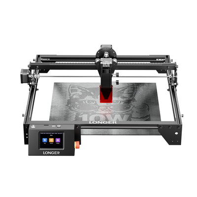[EU/US/UK Direct] LONGER RAY5 10W Laser Engraver Newly Upgraded Version 24000mm/min Engraving Speed 0.06x0.06mm Laser Spot 3.5 inch Touch Screen 400x400mm Working Area Offline Carving 32-Bit Chipset WiFi Connection Support AI Lightburn