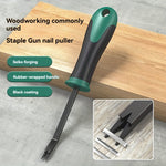 Nail Puller 30 Degree Angle Rubber Handle Black Coated Steel Woodworking Pry Bar Nail Remover Tool
