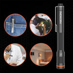 LinkMejor B22W LED Pocket Pen Light 120 Lumens Portable Zoomable Flashlight with Clip for Inspection Outdoor Camping Flashlight  2pcs AAA Penlight