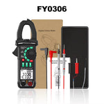 LinkMejor FY0306 Digital Clamp Meter True RMS Multimeter 5999 Counts AC DC Current Voltage Capacitance Diode Test Temperature Measurement Portable Professional Tool