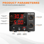LinkMejor SPS-E305 Mini Power Supply 0-30V 0-5A High-Precision Encoder Adjustment Sleek Black Design Stable DC Output