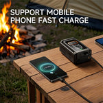 Buwei XM01 Portable Wireless Air Pump Digital Display USB Charging Emergency LED Light for Car Bike Tire Inflation Pressure Measurement