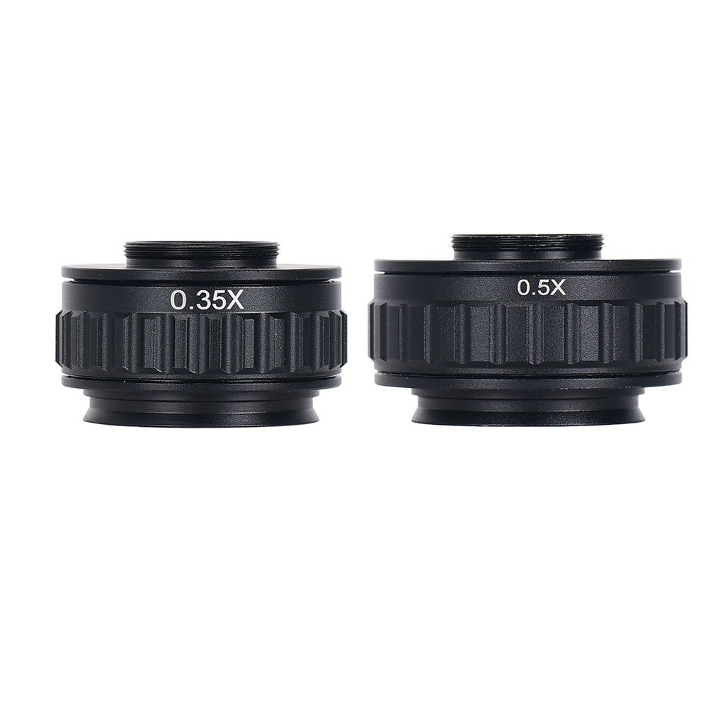 0.35X 0.5X C mount Lens Adapter Focus Adjustable Camera Installation C mount Adapter to New Type Trinocular Stereo microscope