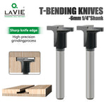LinkMejor 5PCS 1/4 Inch/6mm Shank Arc Bending Router Bits for 90° Arc Bending Woodworking Board