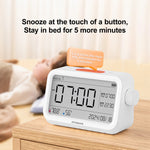 Atuman MT2 3in1 Multifunctional Hygrometer Alarm Clock Timer -9.9°C~60°C LCD Display Temperature Humidity Monitor Accurate Environmental Monitoring
