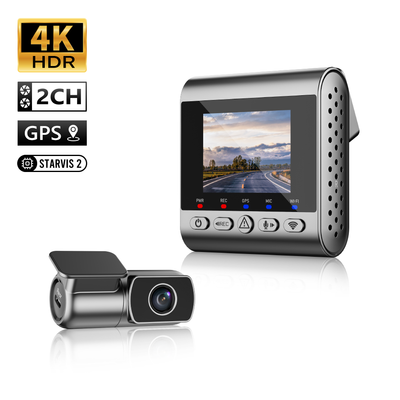LinkMejor M60 Dash Camera Front Rear Dual Lens 4K Ultra Clear Night Shooting DVR Driving 360° Panoramic Shooting Car Driving Recorder