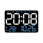 Large Digital LED Wall Alarm Clock With Weekday Display Silent Simple Design High-Definition Table Alarm Clocks Living Room Decoration