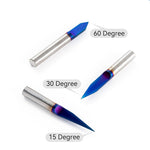 1/4 Inch Shank V Groove CNC Router Bit YK20 Tungsten Carbide 15° 30° 60° Angles for Wood Acrylic Aluminum Engraving Carving Tools