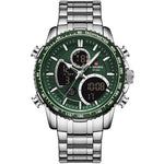 LinkMejor Multi-function Men Watch Night Light Waterproof Quartz Watch Timepiece Chronograph Date Sport Watch for Male