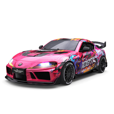 LinkMejor SP4301 Official Licensed for Supra RTR 1/43 2.4G 4WD Drift RC Car with Gyro Full Proportional Remote Control Mini Race LED Light High-Speed Motor On-Road Racing Vehicle Model Boys Gifts Toys