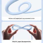 Baseus Foamed Silicone Series 2.4A USB-A to iP Cable Fast Charging Data Transmission Copper Core Line 1M/2M Long for iPhone 14 14 Pro 13 12 Pro Max for iPad Pro