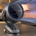 Tevorex Portable Rechargeable Desktop Fan 6 Gears Wind Adjustable 180° Multi Angle Airflow Ultra Quiet Operation Long Battery Wall Mounted Cooling Fan with Digital Display for Indoor Outdoor