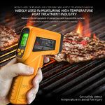 LinkMejor H2 Infrared Laser Thermometer -50℃ to 530℃ High Precision Non-Contact 12:1 Ratio Adjustable Emissivity LCD Backlit Display