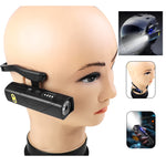Bikight Dual Light Source Hangers Ears XPG LED Headlamp Built-In Battery USB Rechargeable Power Induction Headlight Removable Mini Flashlight for Camping Cycling Outdoor Activities
