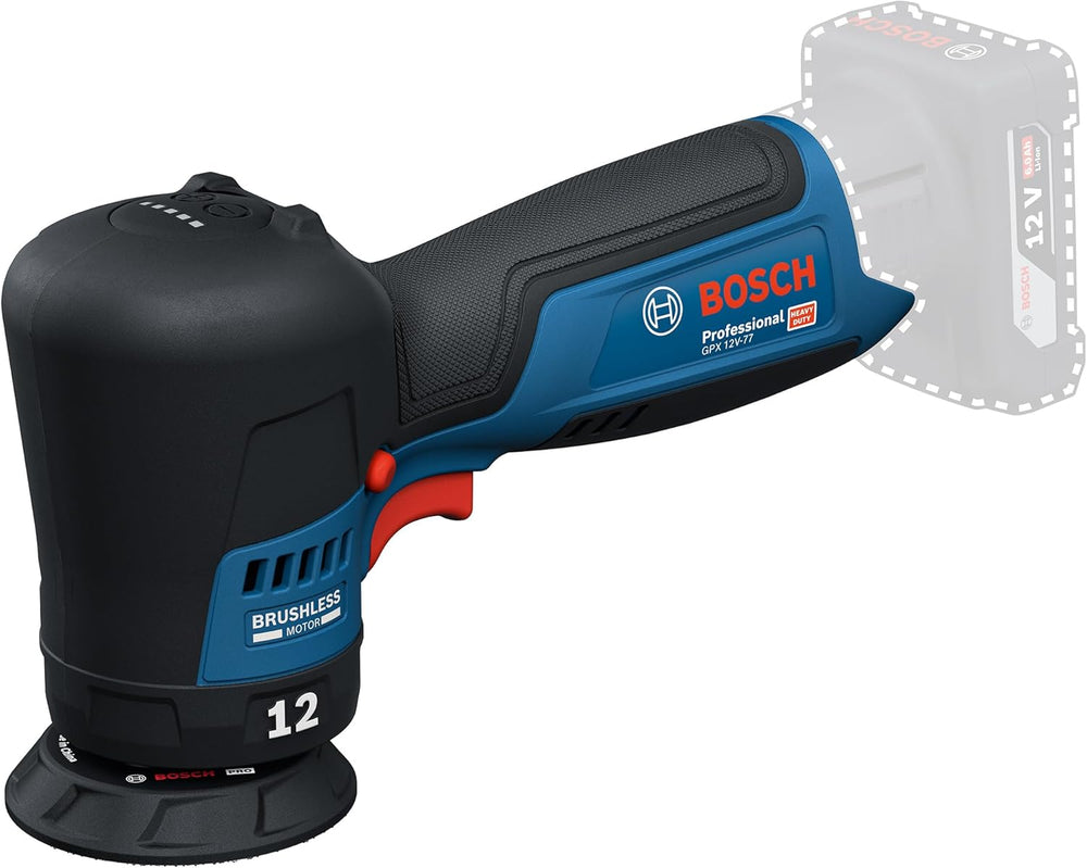 LinkMejor 12V-77 for BOSCH Cordless Random Orbital Sander 12V Brushless Motor 77mm Sanding Disc Professional Sanding Tool Woodworking Auto Refinishing